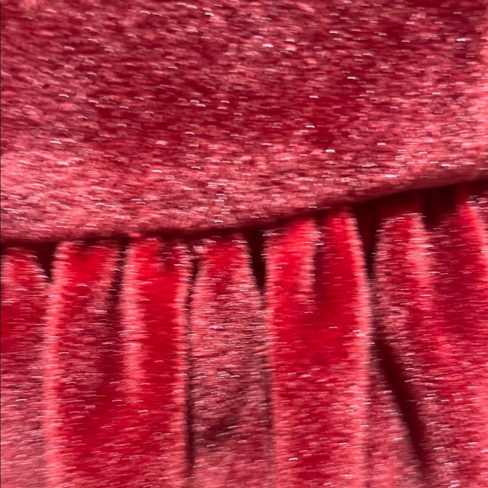 1067 Abercrombie and Fitch Red Velvet Spaghetti Strap Dress - Picture 4 of 6